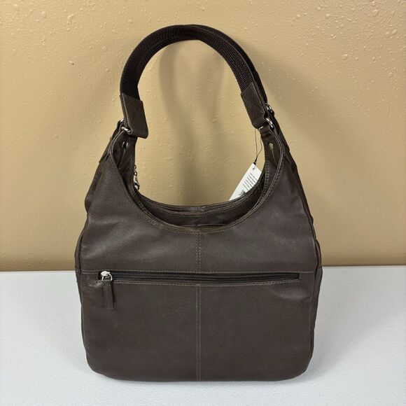 Gun Tote'n Mamas Brown Pleated Slouch Conceal Carry Leather Handbag - Picture 1 of 16